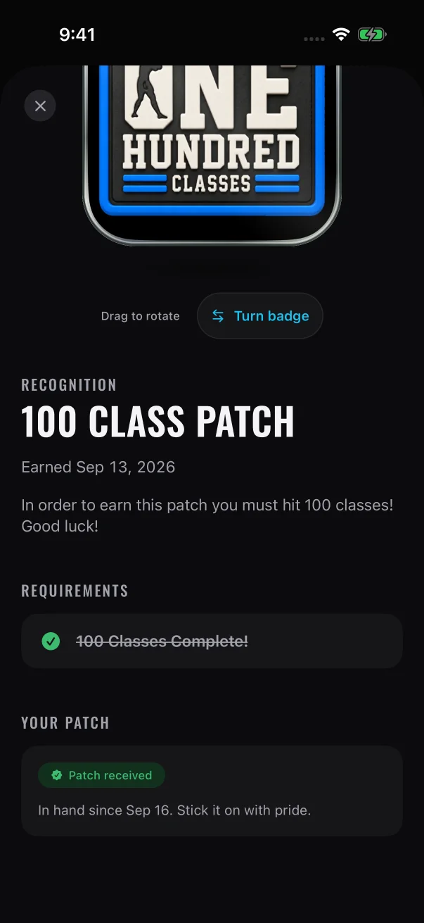 The green chip means the patch is in your hands.
