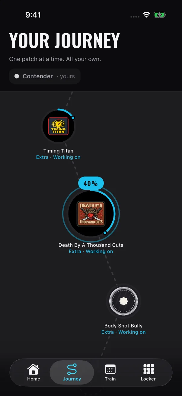 One tap brings your current patch back to the middle of the screen.